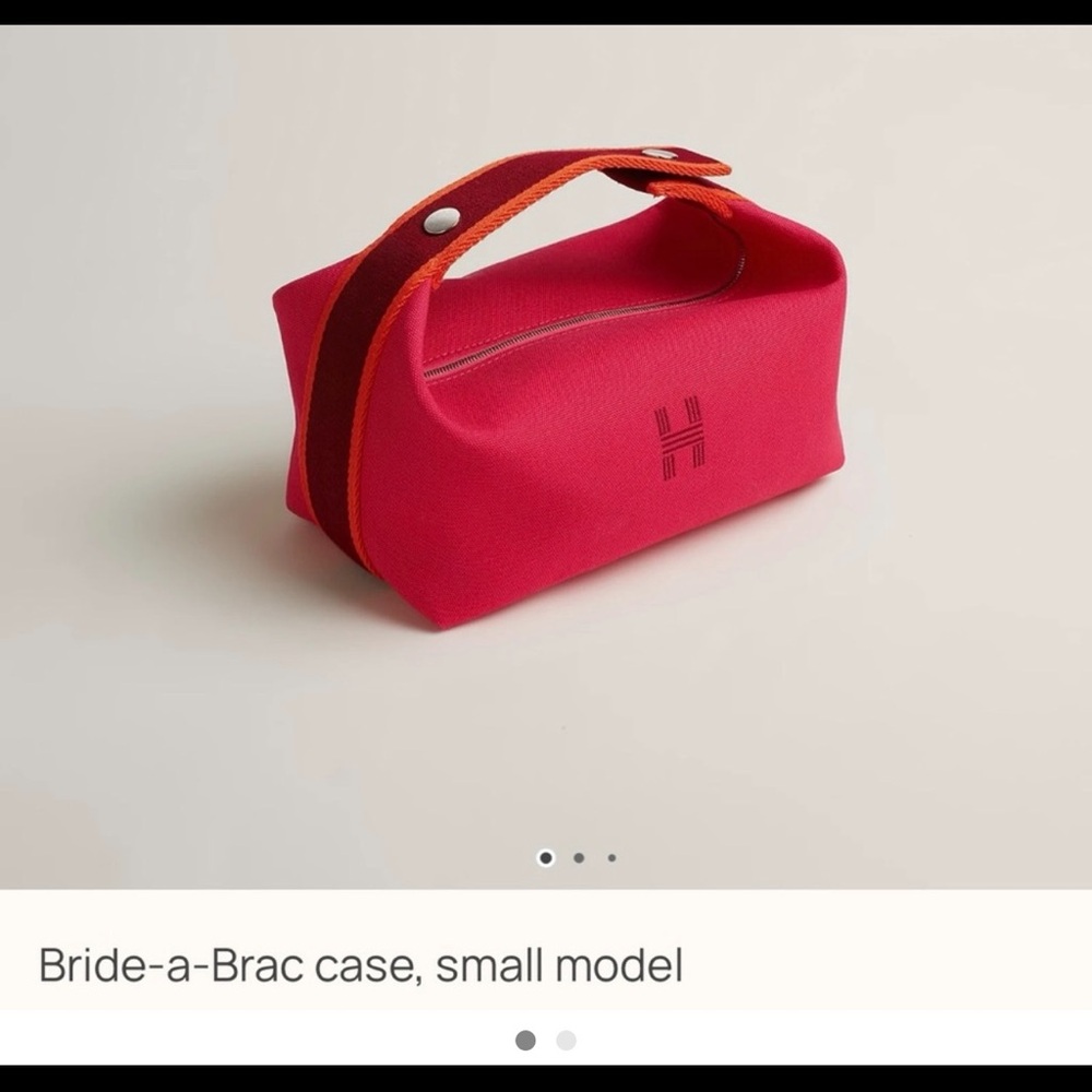 NEW Hermes Pink and Orange Mini Bride-a-Brac Case